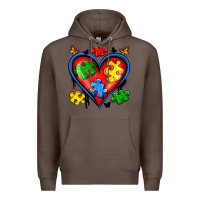 Coffee autism heart Premium Hoodie - Artiststas