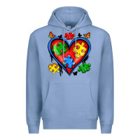 Colony Blue autism heart Premium Hoodie - Artiststas