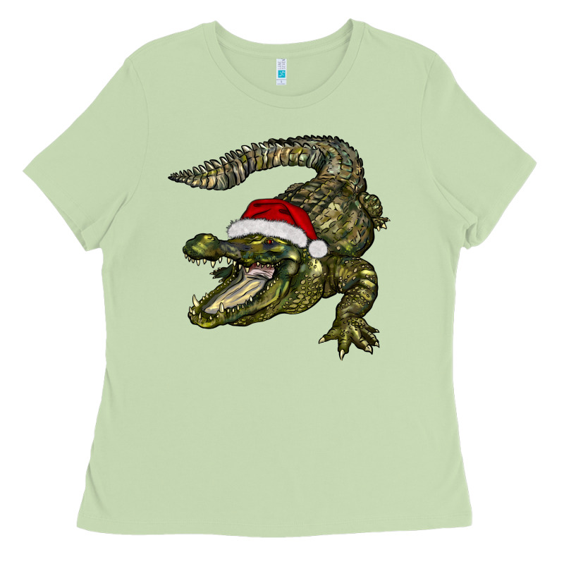 Christmas Alligator Ladies Tee by BarkalooDesign | Teevron