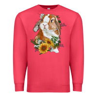 Cardinal Bunny With Sunflowers Premium Sweatshirt - RanaPortraitStore