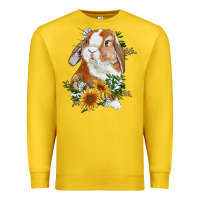 Lemon Bunny With Sunflowers Premium Sweatshirt - RanaPortraitStore
