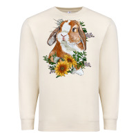 Sandshell Bunny With Sunflowers Premium Sweatshirt - RanaPortraitStore