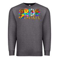 Charcoal Heather pride vibes Premium Sweatshirt - texasbilliewilder