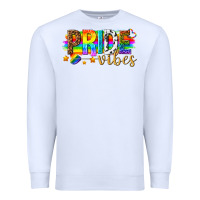 White pride vibes Premium Sweatshirt - texasbilliewilder