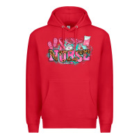 Red breast cancer nurse Premium Hoodie - AdoDesignShop