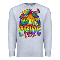 Heather Grey pride tribe lgbtq Premium Sweatshirt - texasbilliewilder