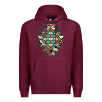 Burgundy cowhide leopard gemstone aztec Premium Hoodie - JahusDesignShop