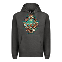 Charcoal Heather cowhide leopard gemstone aztec Premium Hoodie - JahusDesignShop