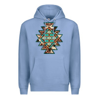 Colony Blue cowhide leopard gemstone aztec Premium Hoodie - JahusDesignShop