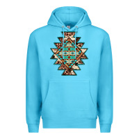Ocean Blue cowhide leopard gemstone aztec Premium Hoodie - JahusDesignShop