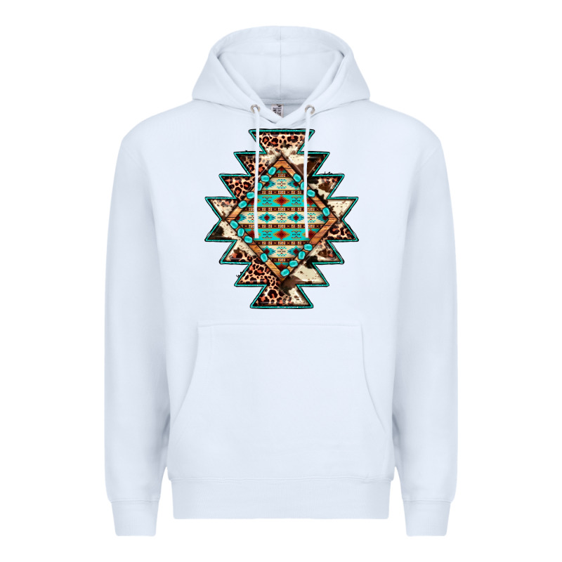 Cowhide Leopard Gemstone Aztec Premium Hoodie by JahusDesignShop | Teevron