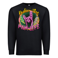 Black rockin' the mom life Premium Sweatshirt - Zillion Design Studio