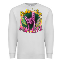 Dove Grey rockin' the mom life Premium Sweatshirt - Zillion Design Studio