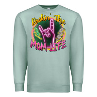 Seafoam rockin' the mom life Premium Sweatshirt - Zillion Design Studio