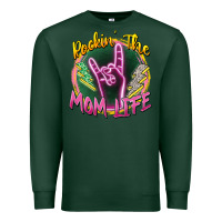 Sports Green rockin' the mom life Premium Sweatshirt - Zillion Design Studio