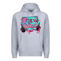 Heather Grey fuck cancer Premium Hoodie - AdoDesignShop