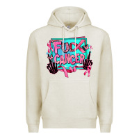 Oatmeal Heather fuck cancer Premium Hoodie - AdoDesignShop