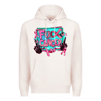 Pale Pink fuck cancer Premium Hoodie - AdoDesignShop