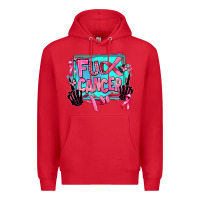 Red fuck cancer Premium Hoodie - AdoDesignShop