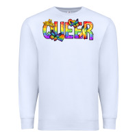 White queer pride lgbtq Premium Sweatshirt - texasbilliewilder