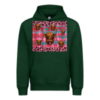 Forest Green highland cow valentines Urban Hoodie - JahusDesignShop
