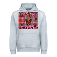 Heather Grey highland cow valentines Urban Hoodie - JahusDesignShop