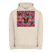 Pigment French Oak highland cow valentines Urban Hoodie - JahusDesignShop