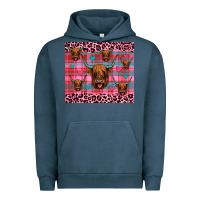 Pigment Midnight Navy highland cow valentines Urban Hoodie - JahusDesignShop