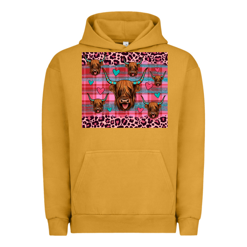 Highland Cow Valentines Urban Hoodie by JahusDesignShop | Teevron