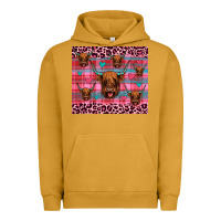 Pigment Peanut Butter highland cow valentines Urban Hoodie - JahusDesignShop