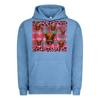 Pigment Pebble Blue highland cow valentines Urban Hoodie - JahusDesignShop