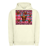Pigment Pistachio highland cow valentines Urban Hoodie - JahusDesignShop