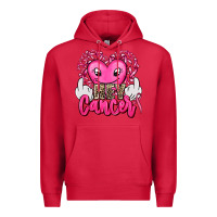 Cardinal hey cancer with middle fingers Premium Hoodie - AdoDesignShop