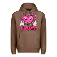 Chestnut hey cancer with middle fingers Premium Hoodie - AdoDesignShop
