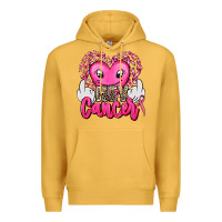 Mustard hey cancer with middle fingers Premium Hoodie - AdoDesignShop