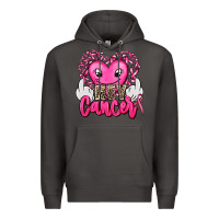 Smoke hey cancer with middle fingers Premium Hoodie - AdoDesignShop