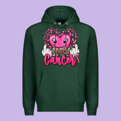 Hey Cancer With Middle Fingers Premium Hoodie Designed By Adodesignshop