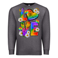Charcoal Heather pride love Premium Sweatshirt - texasbilliewilder