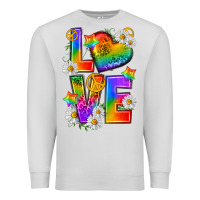 Dove Grey pride love Premium Sweatshirt - texasbilliewilder