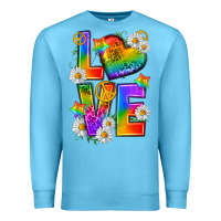 Ocean Blue pride love Premium Sweatshirt - texasbilliewilder