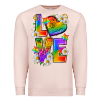 Pale Pink pride love Premium Sweatshirt - texasbilliewilder