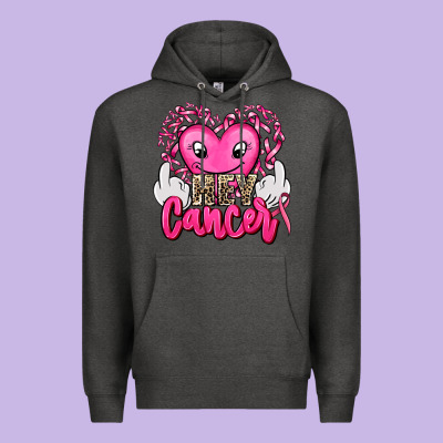Hey Cancer With Middle Fingers Premium Hoodie Designed By Adodesignshop