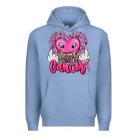 Colony Blue hey cancer with middle fingers Premium Hoodie - AdoDesignShop