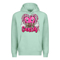 Seafoam hey cancer with middle fingers Premium Hoodie - AdoDesignShop