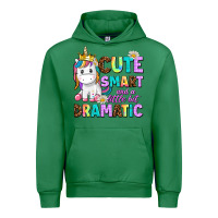 Emerald cute smart and a little bit dramatic unicorn Urban Hoodie - AdoDesignShop