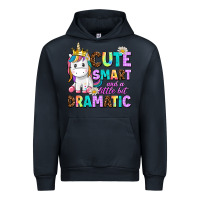 Navy cute smart and a little bit dramatic unicorn Urban Hoodie - AdoDesignShop