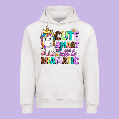 Cute Smart And A Little Bit Dramatic Unicorn Urban Hoodie Designed By Adodesignshop