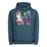 Pigment Midnight Navy cute smart and a little bit dramatic unicorn Urban Hoodie - AdoDesignShop