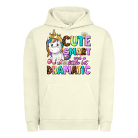 Pigment Pistachio cute smart and a little bit dramatic unicorn Urban Hoodie - AdoDesignShop