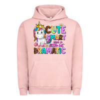 Pigment Salmon cute smart and a little bit dramatic unicorn Urban Hoodie - AdoDesignShop